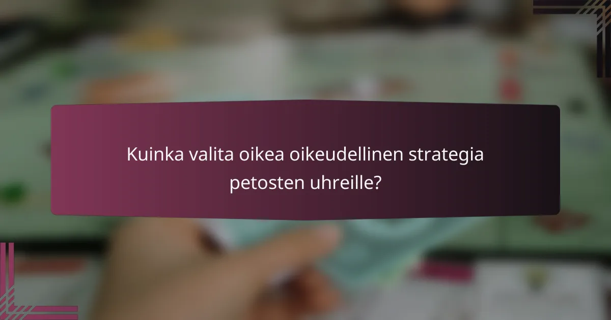 Kuinka valita oikea oikeudellinen strategia petosten uhreille?