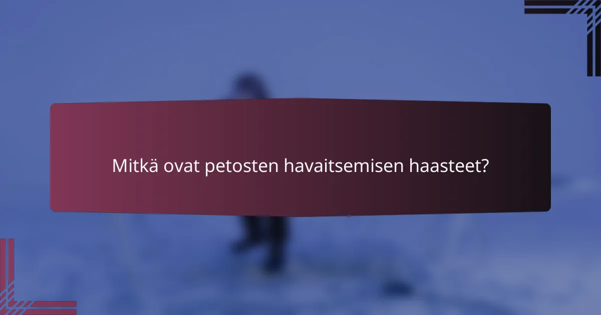 Mitkä ovat petosten havaitsemisen haasteet?