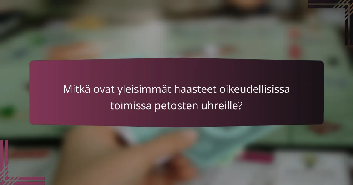Mitkä ovat yleisimmät haasteet oikeudellisissa toimissa petosten uhreille?